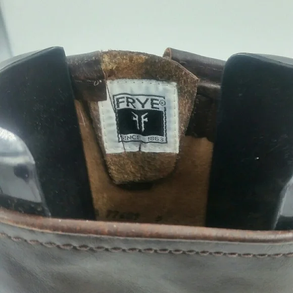 FRYE l Veronica Slouch Dark Brown Boots - Picture 4 of 8